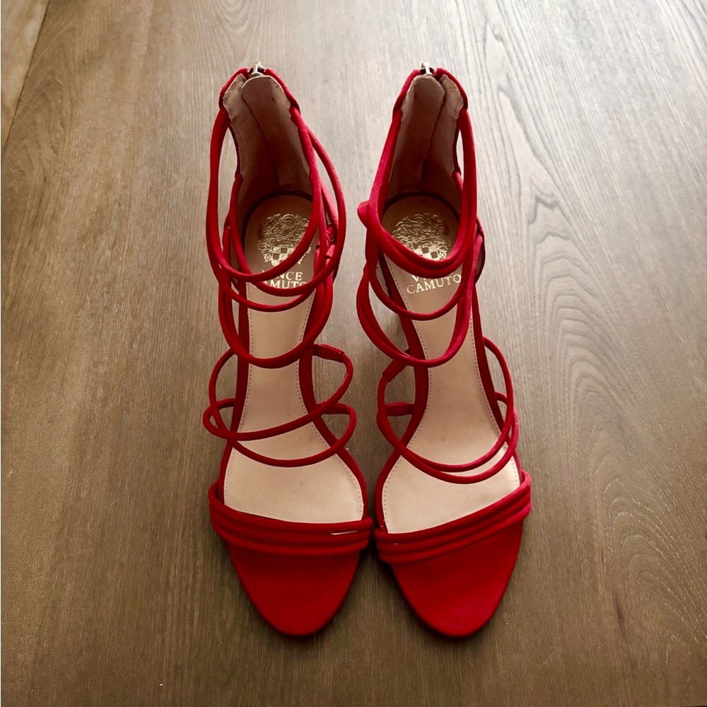 Vince Camuto Red Strappy Women's Heels